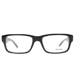 Prada 1AB1O1 Unisex Rectangle Eyeglasses Black 53mm