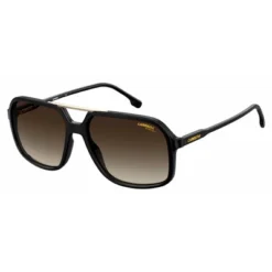 Carrera CA 229/S R60_HA Unisex Square Sunglasses Black/Brown 59mm