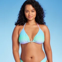 Women's Triangle Bikini Top With Shell Charm - Wild Fable™ -Women Fashion GUEST 1181a227 13bd 49b4 9757 c2c4cf76f405