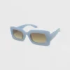 Women's Milky Plastic Rectangle Sunglasses - Wild Fable™ Blue -Women Fashion GUEST 1759a689 0e70 47a6 8084 d1c82f445846