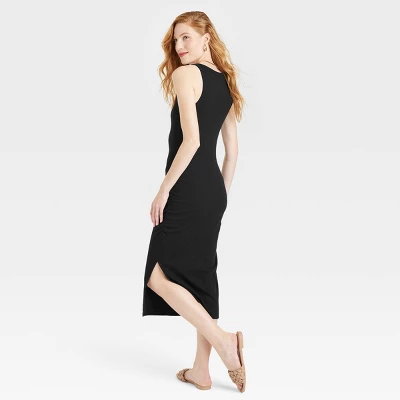 Women's Rib Knit Side Ruched Bodycon Dress - A New Day™ 3 Women's Rib Knit Side Ruched Bodycon Dress - A New Day™