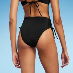 Women's Lace-Up High Waist High Leg Extra Cheeky Bikini Bottom - Shade & Shore™