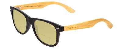 Coyote Woodie Polarized Sun OR Bi-Focal Sunglasses Black Brown Bamboo 7 Coyote Woodie Polarized Sun OR Bi-Focal Sunglasses Black Brown Bamboo - Image 5