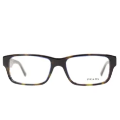 Prada PR16MV ZXH1O1 Unisex Rectangle Eyeglasses Tortoise 55mm
