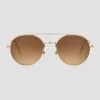 Women's Round Aviator Sunglasses - Universal Thread™ Gold -Women Fashion GUEST 23fffd22 583d 465c a71f 80337cf3a038