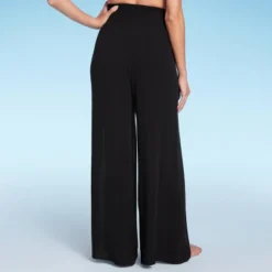 Women's Smocked Waist Side Slit Cover Up Pants - Shade & Shore™