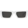 Prada PR 24YS 4615S0 Unisex Rectangle Sunglasses White 55mm -Women Fashion GUEST 3bb6bbc6 9825 4f59 9455 8d2f245d052f