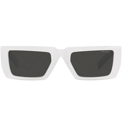 Prada PR 24YS 4615S0 Unisex Rectangle Sunglasses White 55mm 3 Prada PR 24YS 4615S0 Unisex Rectangle Sunglasses White 55mm
