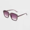 Women's Shiny Plastic Square Sunglasses- Universal Thread™ Purple