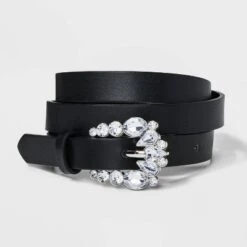 Women's Gemstone Skinny Belt - A New Day™ Black -Women Fashion GUEST 4620faaa eaa1 4692 a5f3 106d2b976230