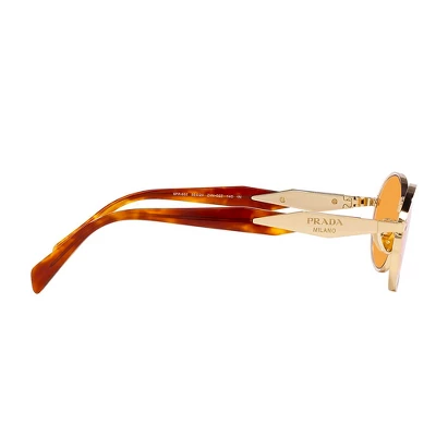 Prada PR 65ZS ZVN02Z Womens Oval Sunglasses Pale Gold 55mm 4 Prada PR 65ZS ZVN02Z Womens Oval Sunglasses Pale Gold 55mm - Image 2