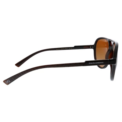 Dolce & Gabbana DG 6150 329578 Unisex Aviator Sunglasses Transparent Tobacco 60mm 4 Dolce & Gabbana DG 6150 329578 Unisex Aviator Sunglasses Transparent Tobacco 60mm - Image 2