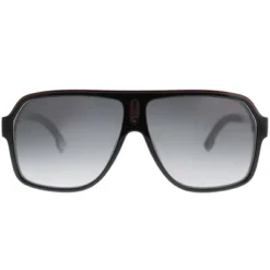 Carrera 1001/S 80S 9O Unisex Aviator Sunglasses Black White 62mm