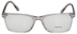 Prada PR 14WV U431O1 Unisex Rectangle Eyeglasses Crystal Grey 54mm