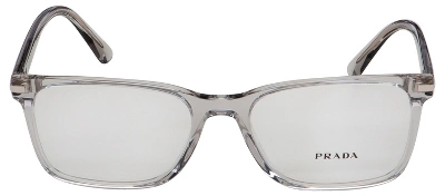 Prada PR 14WV U431O1 Unisex Rectangle Eyeglasses Crystal Grey 54mm 3 Prada PR 14WV U431O1 Unisex Rectangle Eyeglasses Crystal Grey 54mm