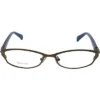 Valentino NJS Unisex Rectangle Eyeglasses Silver 49mm