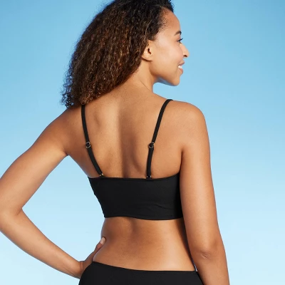 Women's Longline Ribbed Bikini Top - Shade & Shore™ 3 Women's Longline Ribbed Bikini Top - Shade & Shore™