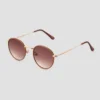 Women's Vegan Leather Wrapped Round Sunglasses - Universal Thread™ Caramel/Gold 1 Women's Vegan Leather Wrapped Round Sunglasses - Universal Thread™ Caramel/Gold -Women Fashion GUEST 7b86bec1 0b3b 4ce5 9c63 5d545d46a0ce