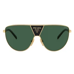 Prada PR 69ZS 5AK05V Unisex Shield Sunglasses Gold 37mm