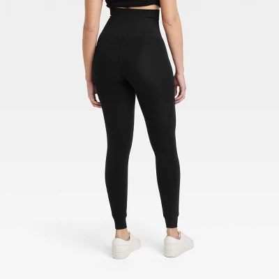 Women's High Waisted Seamless Faux Fur Lined Leggings - A New Day™ Black 3 Women's High Waisted Seamless Faux Fur Lined Leggings - A New Day™ Black