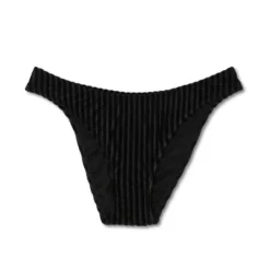 Women's Velour Ribbed Cheeky Bikini Bottom - Shade & Shore™ Black -Women Fashion GUEST 84ae44cb c7d4 4f62 a5ec 21f5f409d5b8
