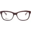 Dior Diorama 01 F8P Unisex Rectangle Eyeglasses Burgundy Pink 53mm -Women Fashion GUEST 88e216f3 16f7 4527 8d7e d467930cbd23