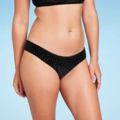 Women's Velour Ribbed Cheeky Bikini Bottom - Shade & Shore™ Black -Women Fashion GUEST 8ce2dbfd 8205 48c1 8db8 d5bb3fd7b9bb