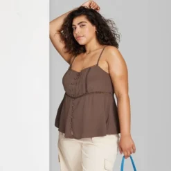 Women's Lace Trim Babydoll Cami - Wild Fable™ -Women Fashion GUEST 95acf9d7 6b64 4bd2 b2da 8a69d298e210