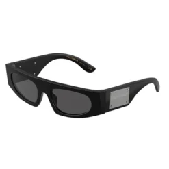 Dolce & Gabbana DG 4411 252587 Womens Rectangle Sunglasses Matte Black 54mm