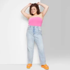 Women's Super-High Rise Distressed Straight Jeans - Wild Fable™ Light Wash -Women Fashion GUEST a54007a5 e913 496f 9b1f d4ca567c83b3