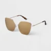 Women's Oversized Metal Square Sunglasses - A New Day™ Gold -Women Fashion GUEST a591ffa1 0b65 43fd be53 c07eeb1dd0e0