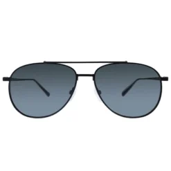 Salvatore Ferragamo SF 201S 002 Unisex Aviator Sunglasses Black 60mm