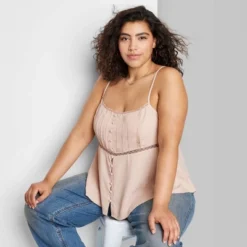 Women's Lace Trim Babydoll Cami - Wild Fable™ -Women Fashion GUEST b31ddc4c 5679 4166 a22a 8176eda16920