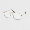 Women's Geometric Metal Aviator Blue Light Filtering Glasses - Wild Fable™ Gold -Women Fashion GUEST b7778c21 18d8 4de9 8daa 2712bc8ab8cc