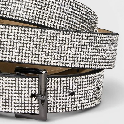 Women's Rhinestone Belt - Wild Fable™ Black 4 Women's Rhinestone Belt - Wild Fable™ Black - Image 2