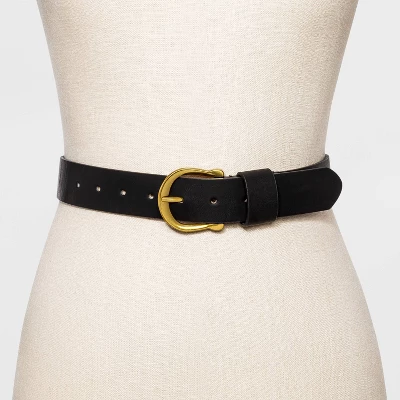 Women's Solid Horseshoe Belt - Universal Thread™ 3 Women's Solid Horseshoe Belt - Universal Thread™