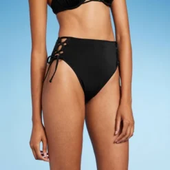 Women's Lace-Up High Waist High Leg Extra Cheeky Bikini Bottom - Shade & Shore™ -Women Fashion GUEST c24585a3 b7dc 431a b1f5 047718ba0bd0