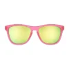 Goodr Flamingos On A Booze Cruise OG Rectangle Sunglasses: Polarized Plastic Lenses, Pink Frame, One Size