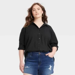 Women's Long Sleeve Oversized Button-Down Shirt - Universal Thread™ -Women Fashion GUEST c5485296 1126 4b0f 8eab ce8e3ca275e5