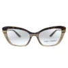 Dolce & Gabbana DG 3325 3256 Womens Cat-Eye Eyeglasses Havana On Transparent Brown 52mm