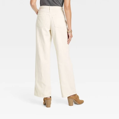 Women's High-Rise Wide Leg Jeans - Universal Thread™ Off-White 3 Women's High-Rise Wide Leg Jeans - Universal Thread™ Off-White