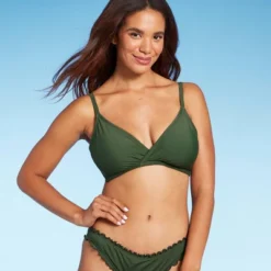 Women's Triangle Surplice Bralette Bikini Top - Shade & Shore™ -Women Fashion GUEST d551de17 fbaa 4fab ad61 f4ae4b22be38