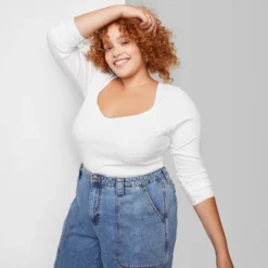 Women's Long Sleeve Sweetheart Neck Seamless Shirt - Wild Fable™ 12 Women's Long Sleeve Sweetheart Neck Seamless Shirt - Wild Fable™ -Women Fashion GUEST d5841338 f6ad 40ab b94e d1c5f30a2f50