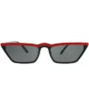 Prada PR19US YVH5S0 Womens Cat-Eye Sunglasses Red Black 58mm