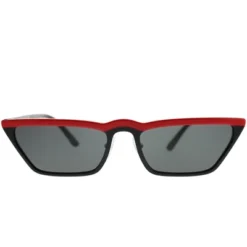 Prada PR19US YVH5S0 Womens Cat-Eye Sunglasses Red Black 58mm