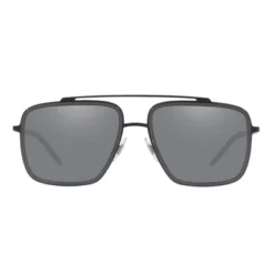 Dolce & Gabbana DG 2220 11066G Unisex Square Sunglasses Matte Black/Grey 57mm