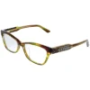 Swarovski 093 Womens Square Eyeglasses Light Tortoise 54mm