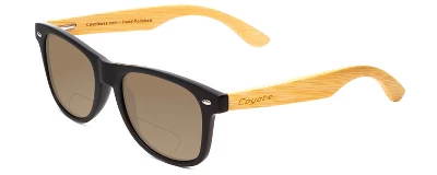Coyote Woodie Polarized Sun OR Bi-Focal Sunglasses Black Brown Bamboo 8 Coyote Woodie Polarized Sun OR Bi-Focal Sunglasses Black Brown Bamboo - Image 6